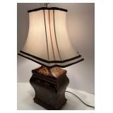 Elegant Bronze Finish Table Lamp with Embellished Shade
