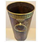 Brass Umbrella Stand with Leopard-Print Umbrella