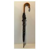 Brass Umbrella Stand with Leopard-Print Umbrella