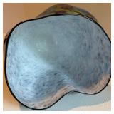 Large Handcrafted Multicolored Art Glass Vase, signed by Seattle Glass Blowing Studio