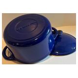 Rachael Ray Blue Enameled Cast Iron Dutch Oven with Lid