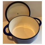 Rachael Ray Blue Enameled Cast Iron Dutch Oven with Lid