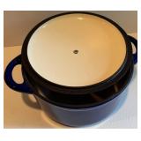 Rachael Ray Blue Enameled Cast Iron Dutch Oven with Lid