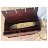 Wooden Charging Station with Built-in Power Strip and Drawers