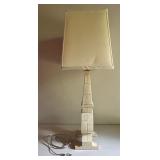 Vintage Geometric Table Lamp with Square Shade