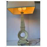 Vintage Geometric Table Lamp with Square Shade