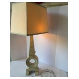 Vintage Geometric Table Lamp with Square Shade
