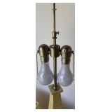 Vintage Geometric Table Lamp with Square Shade