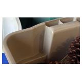 Collection of Pine Cones with Coleman Cooler and Storage Bin