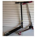Pair of Used Razor Scooters - Black Label and Standard Model