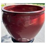Large Red Ceramic Garden Planter Pot