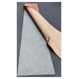 Elegant Red Runner Rug with Border Pattern and pad