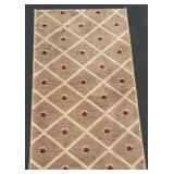 Set of 2 Decorative Area Rugs with Floral and Geometric Patterns