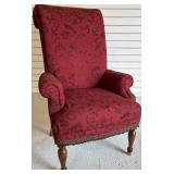 Drexel Heritage High-Back Accent Chair with Floral Pattern