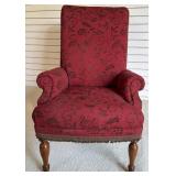 Drexel Heritage High-Back Accent Chair with Floral Pattern