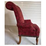 Drexel Heritage High-Back Accent Chair with Floral Pattern