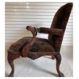 Ralph Lauren Ornate Armchair with Empire La Scalamandre Velvet