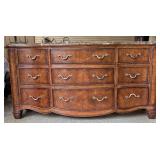 Henredon Dresser with Dark Chestnut Finish and Marble Top