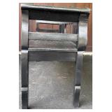 Outdoor Wooden Bench with Black Finish