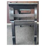 Outdoor Wooden Bench with Black Finish