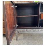 Harden Dark Wood Sideboard with Metal Base