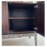 Harden Dark Wood Sideboard with Metal Base