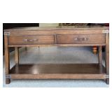 Arhaus Wood Console Table with Two Drawers