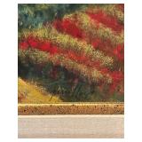 Framed Landscape Painting with Ornate Gold Frame, signed by Artist