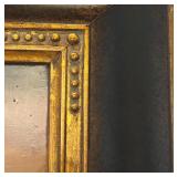 Signed Landscape Painting with Ornate Gold Frame, signed by Artist Manuel