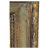 Framed Landscape Painting with Rustic Detailing