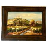 Framed Landscape Painting on Canvas