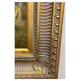 Framed Painting of Wheat Fields in Gilded Frame, signed by Artist