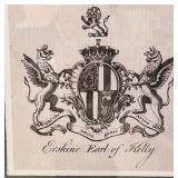 Set of 4 Framed Heraldic Prints with Gold Trim