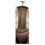 Ceramic Table Lamp with Earth Tone Glaze