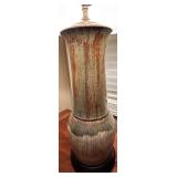 Ceramic Table Lamp with Earth Tone Glaze