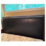 King Size Leather Sleigh Bed with Sleep Number i8 Mattress