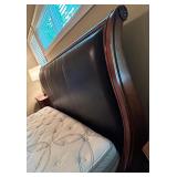 King Size Leather Sleigh Bed with Sleep Number i8 Mattress