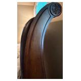 King Size Leather Sleigh Bed with Sleep Number i8 Mattress