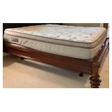 King Size Leather Sleigh Bed with Sleep Number i8 Mattress