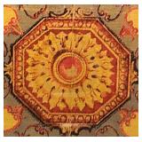 Decorative Octagonal Wooden Tray with Intricate Floral Design