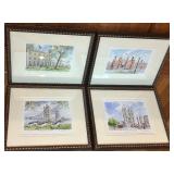 Set of 4 Framed Prints - London Landmarks by Angela Fielder