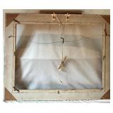 Vintage Wooden Picture Frame with Integrated Art Light