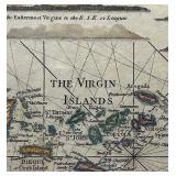 Framed Reproduction 1784 Vintage Map of the Antilles and Caribs Islands