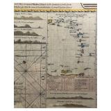 Framed Reproduction 1784 Vintage Map of the Antilles and Caribs Islands