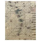 Framed Reproduction 1784 Vintage Map of the Antilles and Caribs Islands
