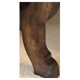 Round Wooden Table with Ornate Detailing