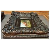 Set of 2 Framed Hunt Scene Paintings with Ornate Frames