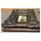 Set of 2 Framed Hunt Scene Paintings with Ornate Frames