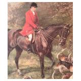Framed Heywood Hardy Equestrian Artwork with Hunting Scene