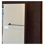 Large Framed Wall Mirror with Dark Wood Finish